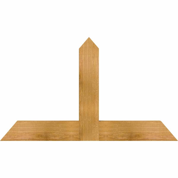 Ekena Millwork Portland Rough Sawn Timber Gable Bracket, Western Red Cedar, 36"W x 21"H x 2"D x 4"F, 14/12 Pitch GBW036X21X0204POR00RWR - main